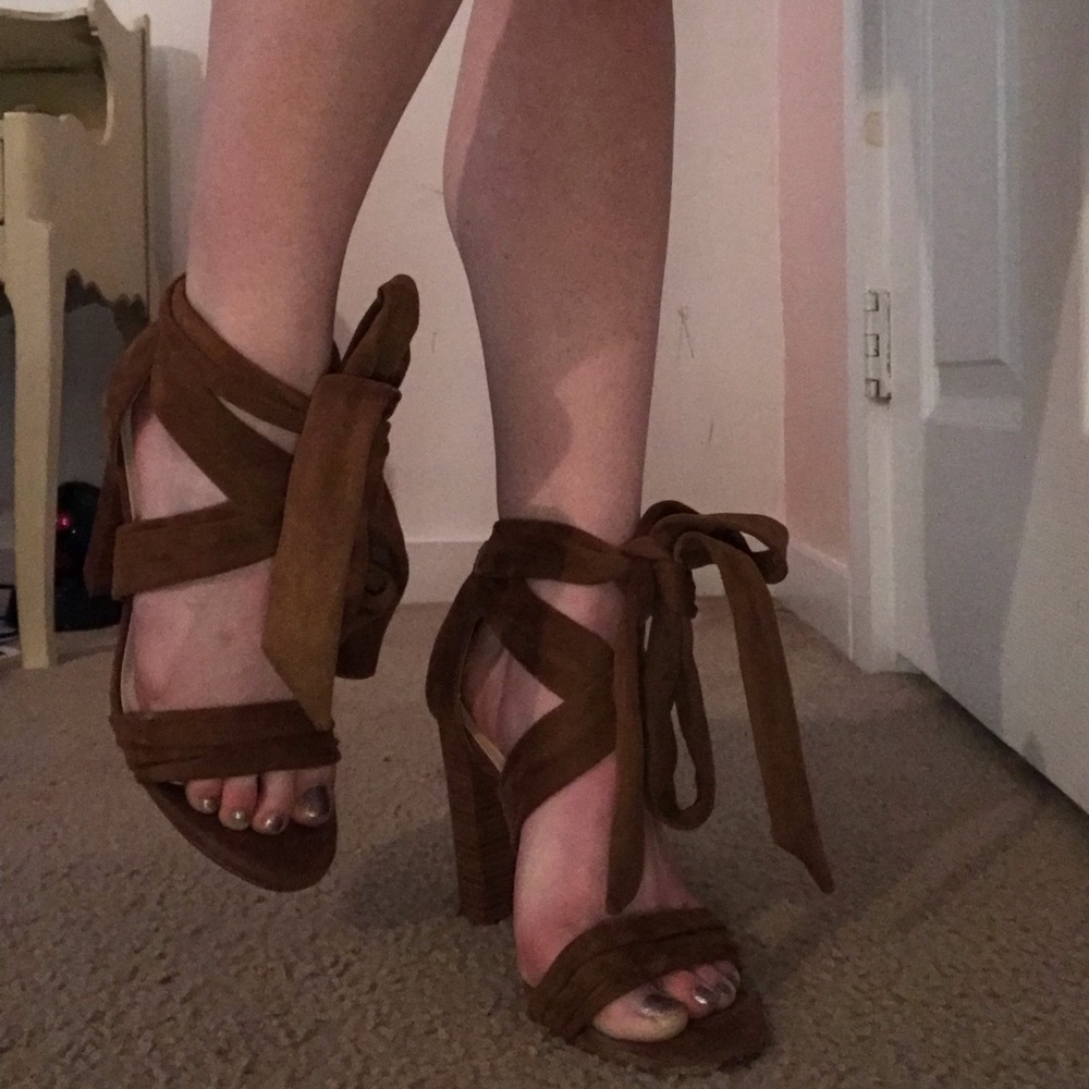 Forever 21 boho sandal heels